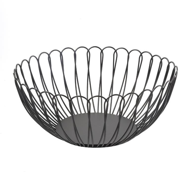 Black Metal Fruit Basket 25*10 cm