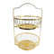 Gold Metal  2 Tier Metal Craft Fruit Basket 27*25*44 cm