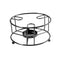 Metal Trivet Buffet Server Stand Fondue Stand 14*7 cm