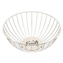 White Metal Fruit Basket 28*13 cm