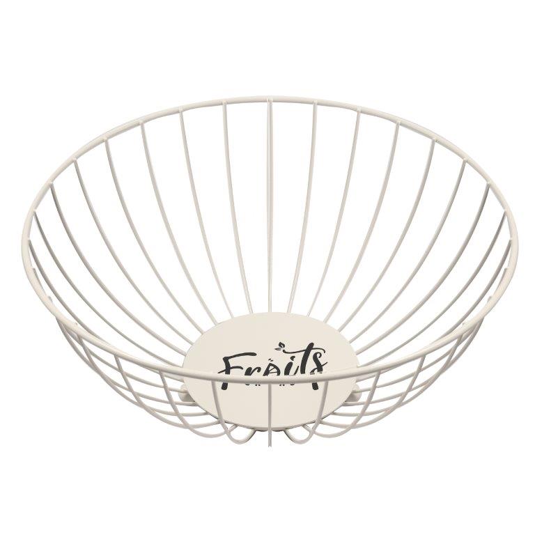 White Metal Fruit Basket 28*13 cm