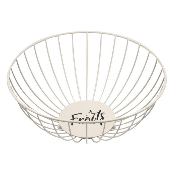 White Metal Fruit Basket 28*13 cm