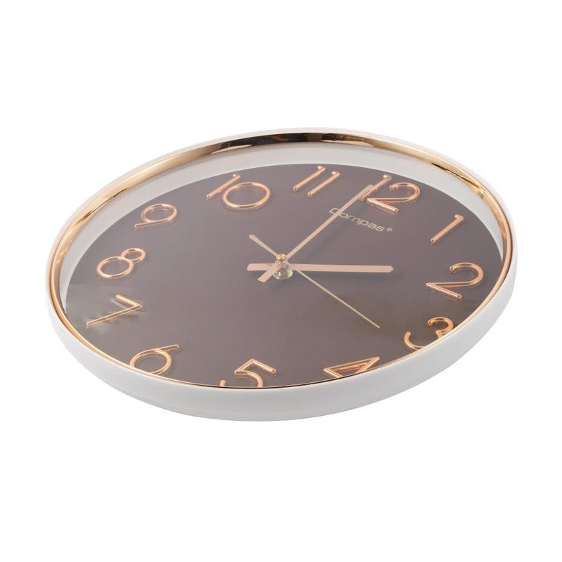 Minimalist Design Coffee Round Analog Wall Clock 33 cm