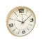 Minimalist Design Light Brown Round Analog Wall Clock 25*35 cm