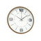 Minimalist Design Brown Round Analog Wall Clock 25*35 cm