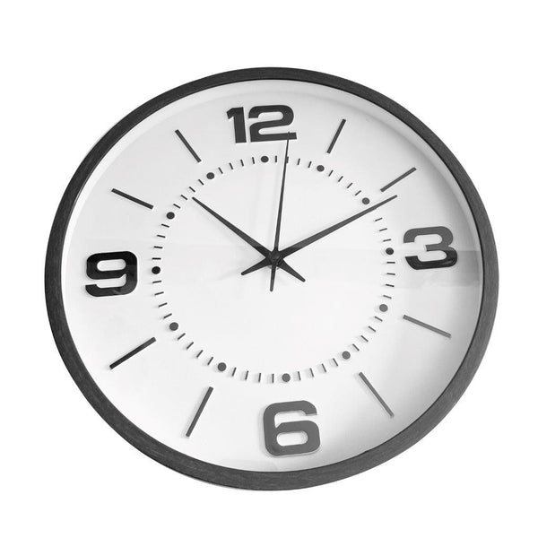 Minimalist Design Blue Round Analog Wall Clock 25*35 cm