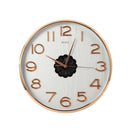 Decorative White Round Analog Wall Clock with Pendulum 35*76 cm