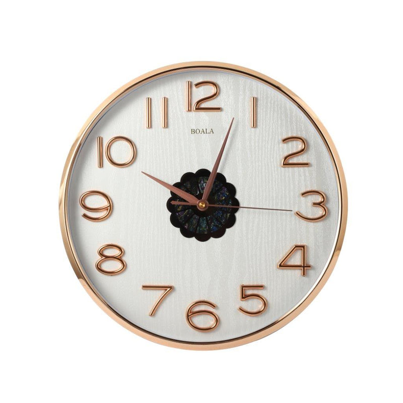 Decorative White Round Analog Wall Clock with Pendulum 35*76 cm