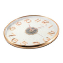 Decorative White Round Analog Wall Clock with Pendulum 35*76 cm
