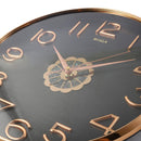 Decorative Black Round Analog Wall Clock with Pendulum 35*76 cm