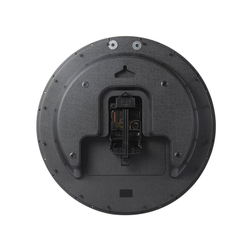 Decorative Black Round Analog Wall Clock with Pendulum 35*76 cm