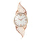 Decorative Abstract Design Round Gold Frame Wall Clock 33*82 cm