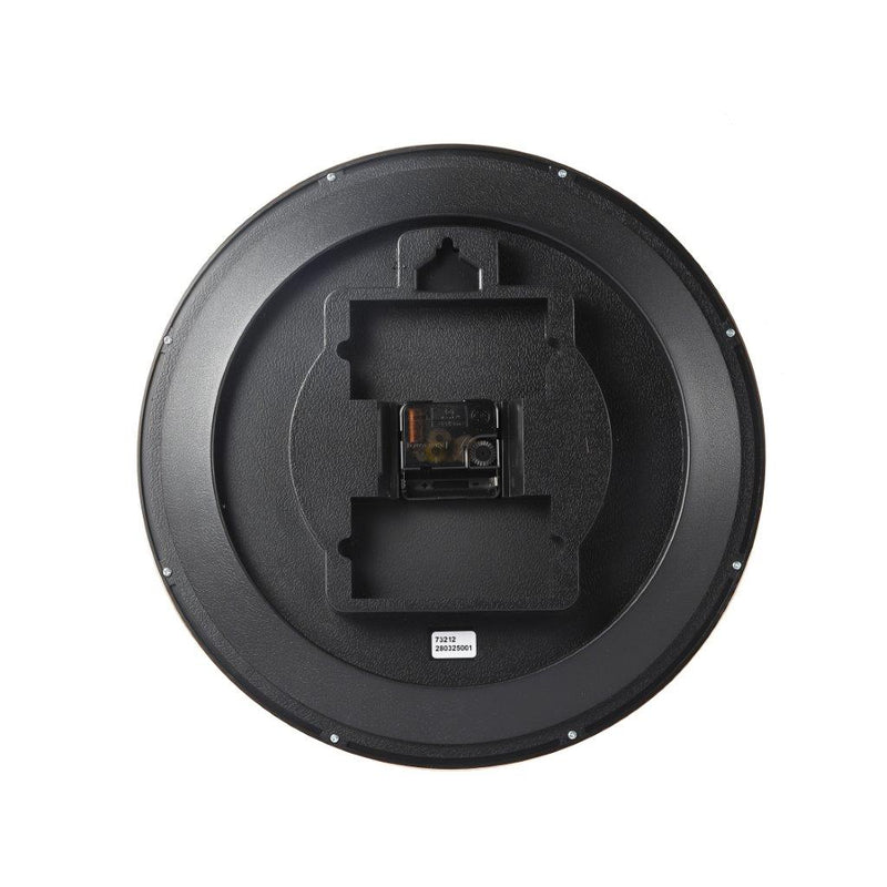 Minimalist Design Black Round Analog Wall Clock 36 cm