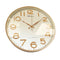 Minimalist Design Gold and White Round Analog Wall Clock 40 cm
