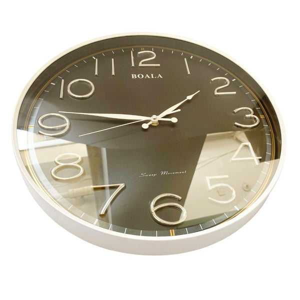 Minimalist Design Black and White Round Analog Wall Clock 40 cm