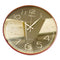 Minimalist Design Black and Coffee Round Analog Wall Clock 40 cm