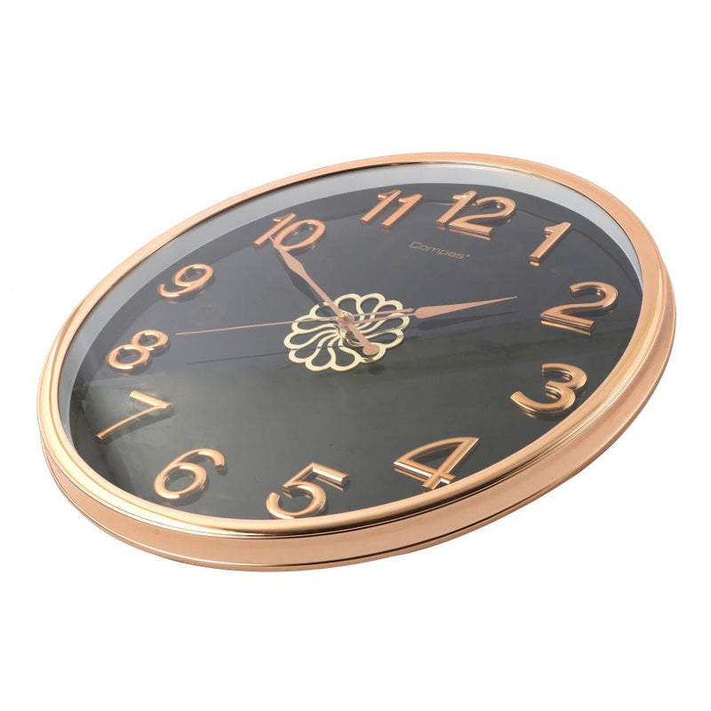 Minimalist Design Black Round Analog Wall Clock 46 cm