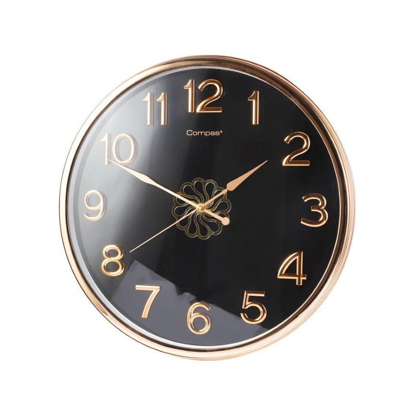 Minimalist Design Black Round Analog Wall Clock 46 cm