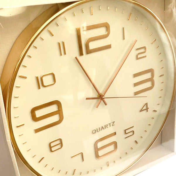 Minimalist Design White Round Analog Wall Clock 40 cm