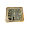 Minimalist Design Gold and Black Rectangle Analog Wall Clock 37*42 cm