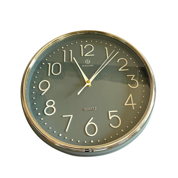 Minimalist Design Grey Round Analog Wall Clock 31 cm