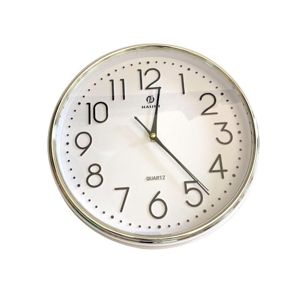 Minimalist Design White Round Analog Wall Clock 31 cm