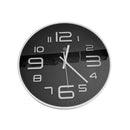 Minimalist Design Black Round Analog Wall Clock 30*30 cm