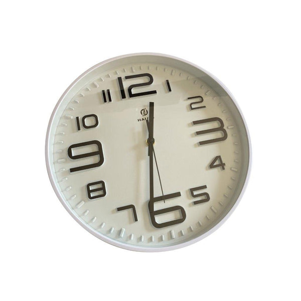 Minimalist Design White Round Analog Wall Clock 30*30 cm