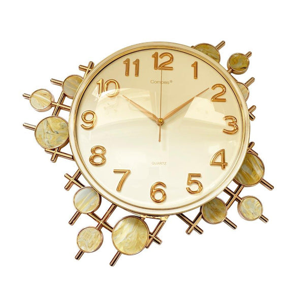Decorative Abstract Design White Round Analog Wall Clock 60*60 cm