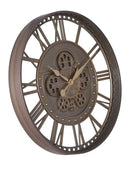Antique Analog Vintage Craft Mechanical Round Wall Clock 50*50 cm