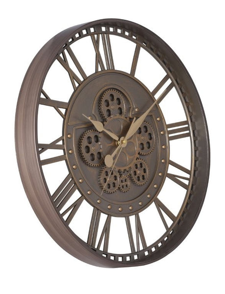 Antique Analog Vintage Craft Mechanical Round Wall Clock 50*50 cm