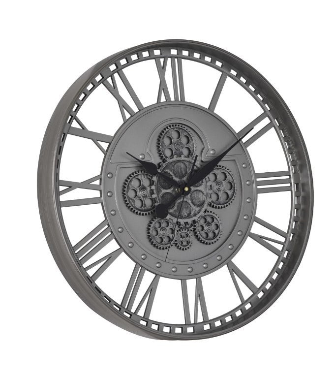 Antique Analog Vintage Craft Mechanical Round Wall Clock 50*50 cm