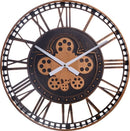 Antique Analog Vintage Craft Mechanical Round Wall Clock 50*50 cm