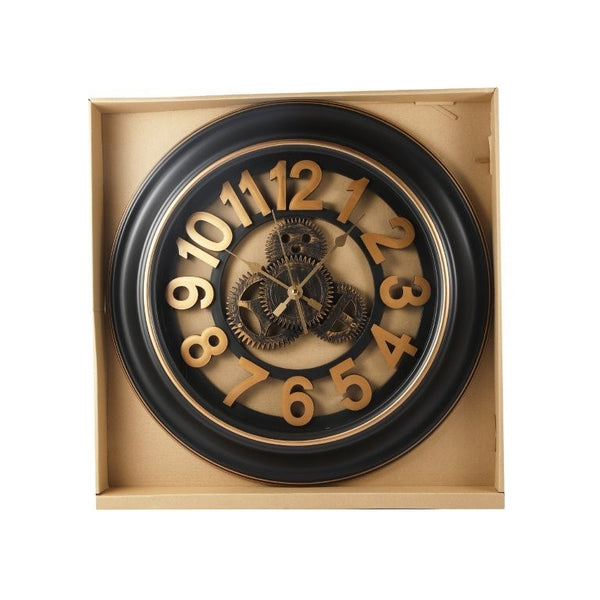 Antique Analog Vintage Craft Mechanical Round Wall Clock 50*50 cm