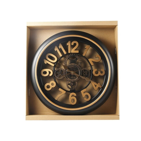 Antique Analog Vintage Craft Mechanical Round Wall Clock 40*40 cm
