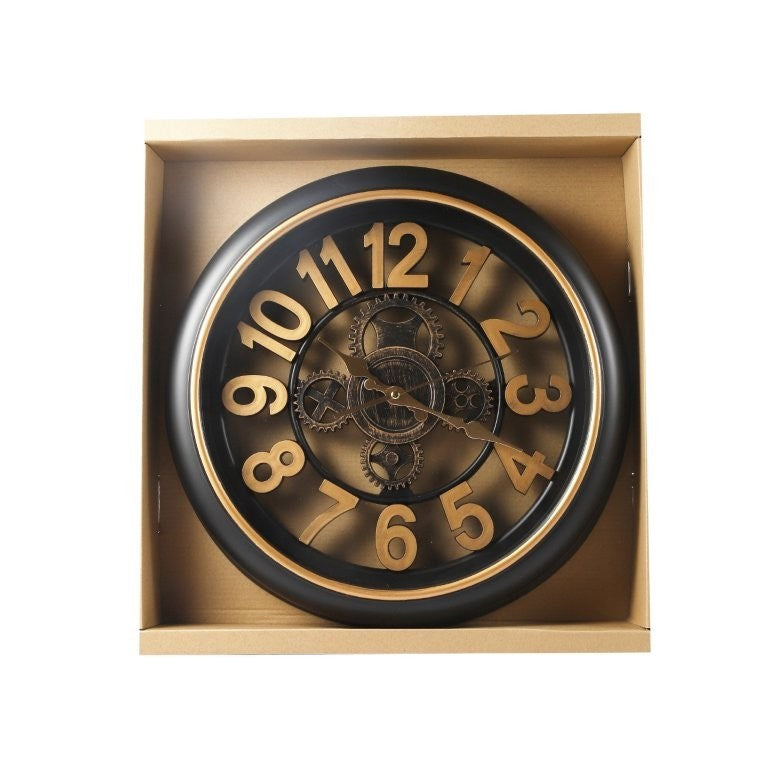 Antique Analog Vintage Craft Mechanical Round Wall Clock 40*40 cm