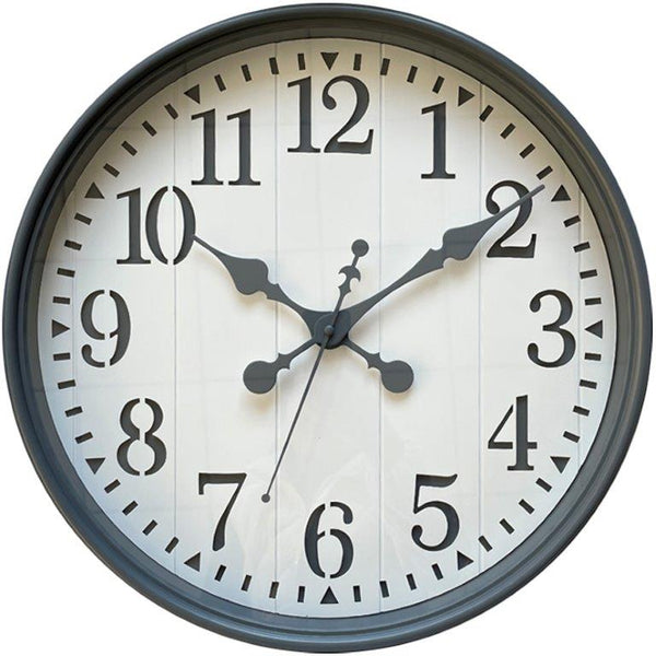 Minimalist Design Grey and White Round Analog Wall Clock 45*45 cm