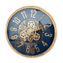 Modern 3d Skeleton Black Gold Mechanical Display Wall Clock 50 cm