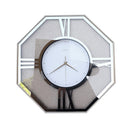 Decorative Hexagonal Shape Golden Glitter Design Analog Deco Wall Clock 47 cm