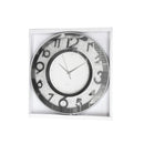 Decorative Round Shape Silver Glitter Design Analog Deco Wall Clock  40 cm