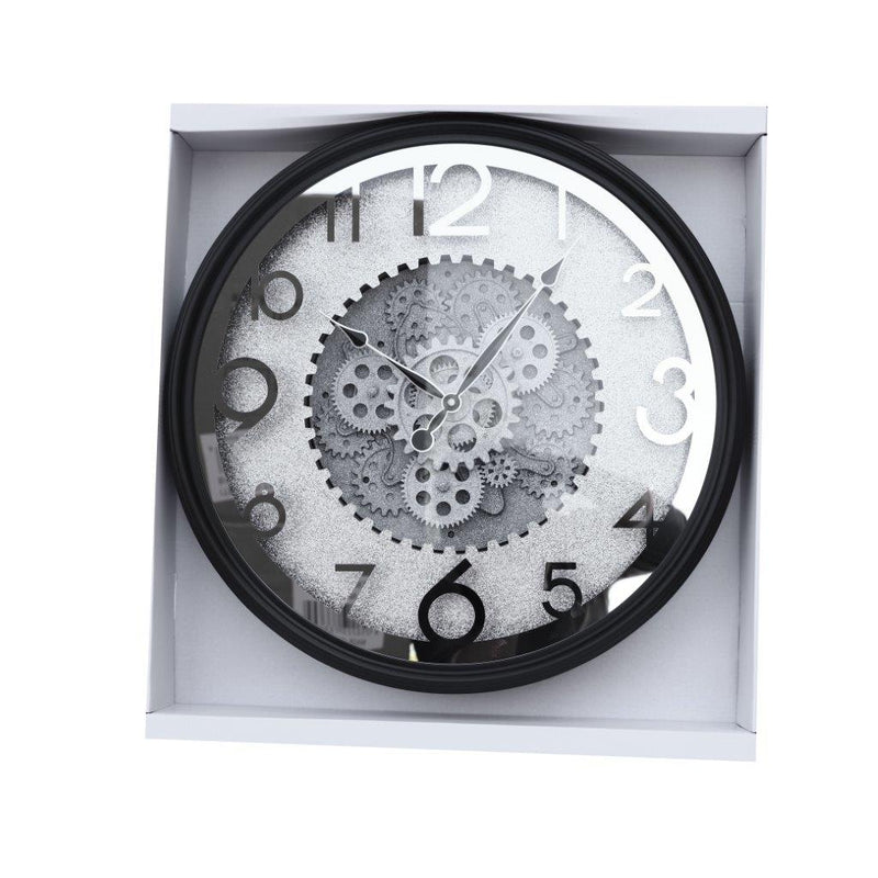 Decorative Round Shape Beige Glitter Design Analog Deco Wall Clock 50 cm