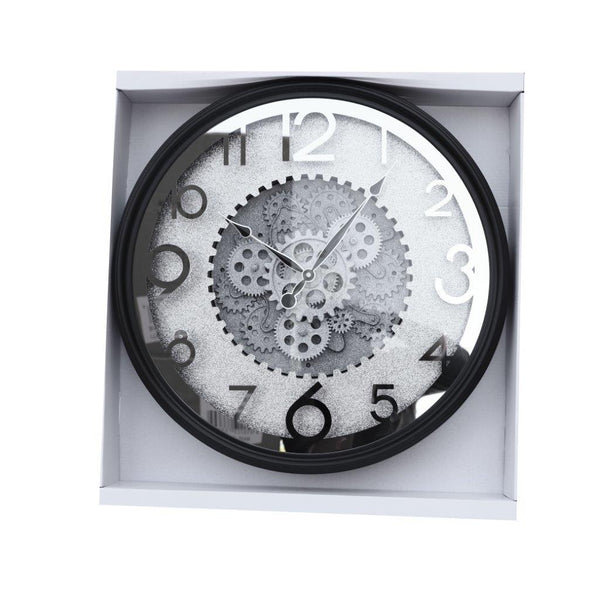 Decorative Round Shape Beige Glitter Design Analog Deco Wall Clock 50 cm