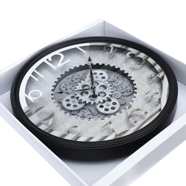 Decorative Round Shape Beige Glitter Design Analog Deco Wall Clock 50 cm