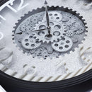 Decorative Round Shape Beige Glitter Design Analog Deco Wall Clock 50 cm