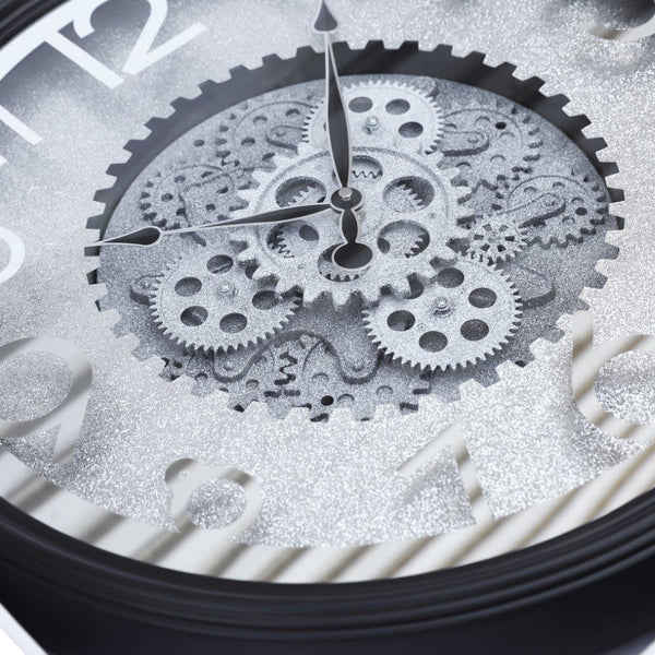 Decorative Round Shape Beige Glitter Design Analog Deco Wall Clock 50 cm