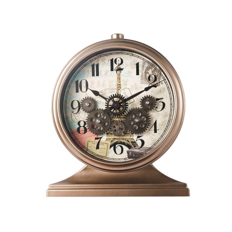 Decorative Round Shape Gold Glitter Design Analog Deco Wall Clock  27*31 cm