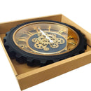 Modern 3d Skeleton Gold Mechanical Display Wall Clock 50*50 cm