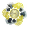 Decorative Abstract Design Metal Round Gold Frame Wall Clock 67 cm 67 cm