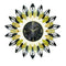 Decorative Abstract Design Metal Round Gold Frame Wall Clock 67 cm 67 cm