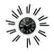 Decorative Abstract Design Metal Round Gold Frame Wall Clock 67 cm 67 cm